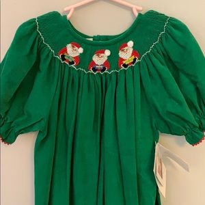 Hand Smocked Santa Dress